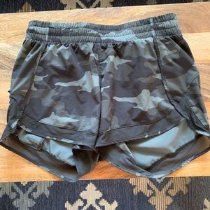 Green camo Athleta shorts